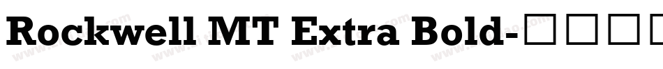 Rockwell MT Extra Bold字体转换